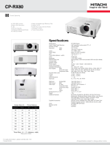 Hitachi CP-RX80 User manual