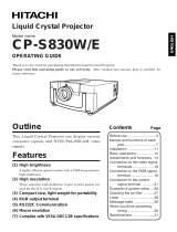 Hitachi CP-S830W/E User manual