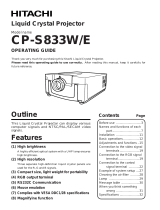Hitachi CP-S833W User manual