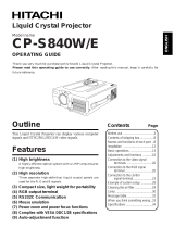 Hitachi CP-S840E User manual