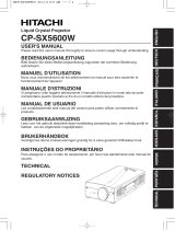 Hitachi CP-SX5600W User manual