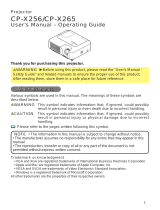 Hitachi CP-X265 User manual