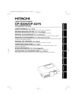 Hitachi CP-X275WA User manual