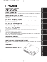 Hitachi CP-X380W User manual