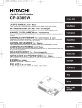 Hitachi CP-X385W User manual