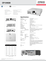 Hitachi CP-X4020 User manual
