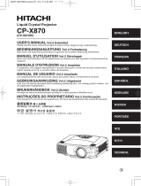 Hitachi CP-X870 User manual