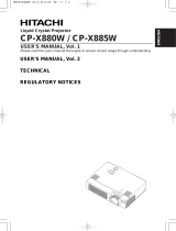 Hitachi CP-X880W User manual