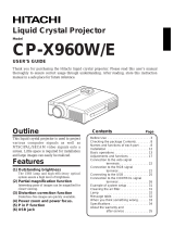 Hitachi CP-X960WE User manual