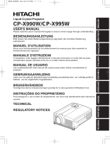Hitachi Hitachi CP-X995W User manual