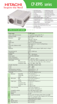 Hitachi CP-X995 User manual