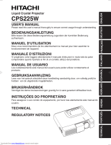 Hitachi CPS225W User manual