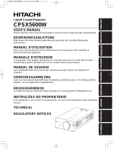 Hitachi CPSX5600W User manual