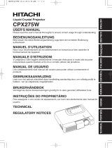 Hitachi CPX275W User manual