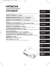 Hitachi CPX385W User manual