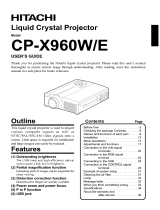 Hitachi CP-X960E User manual