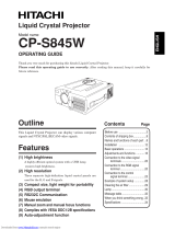 Hitachi CP-S845W User manual