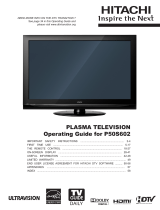 Hitachi P50S602 - 50" Plasma TV User manual