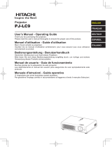 Hitachi PJ-LC9 User manual
