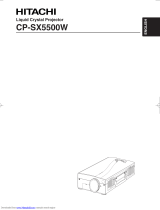 Hitachi CP-SX5500W User manual