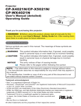 Hitachi CPWX4021N User manual