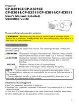 Hitachi CP-X3511 User manual