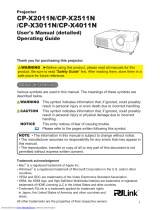 Hitachi CP-X2511N User manual