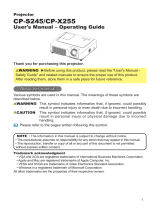 Hitachi CP-S245 User manual