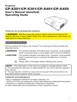 Hitachi Projector CP-X301 User manual