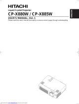Hitachi Projector CP-X880W User manual