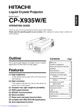 Hitachi Projector CP-X935E User manual