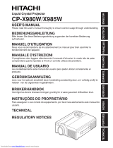 Hitachi CP-X985W User manual