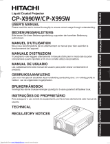 Hitachi Projector CP-X995W User manual