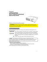 Hitachi CPX6 User manual