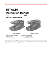 Hitachi VM-7500LA - Camcorder User manual