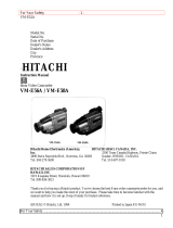 Hitachi VM-E58A User manual