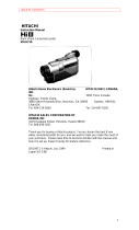 Hitachi VM-H71A User manual