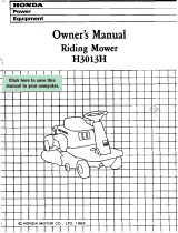 Honda H3013H User manual