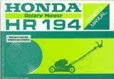 Honda HR194 Owner's manual