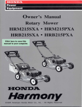 Honda HRB215SXA User manual