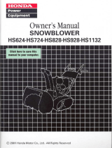 Honda HS624 Owner's manual