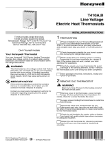 Honeywell Thermostat T410B User manual
