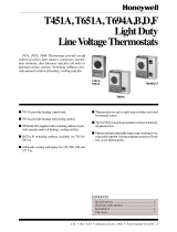 Honeywell Thermostat T694A User manual