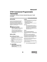 Honeywell Thermostat T7351 User manual