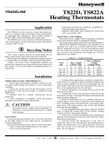 Honeywell Thermostat T822D User manual