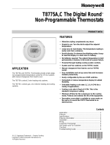 Honeywell Thermostat T8775A User manual