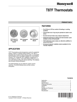 Honeywell Thermostat T87F User manual
