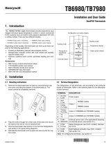 Honeywell Thermostat TB6980 User manual