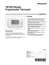 Honeywell Thermostat TB7220 User manual