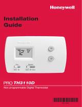 Honeywell Thermostat TH3110D User manual